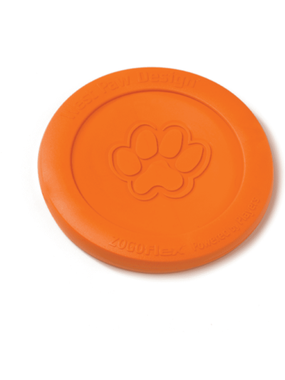 Frisbee orange pour chien Zisc