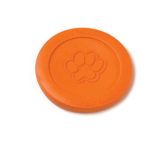 Frisbee orange pour chien Zisc