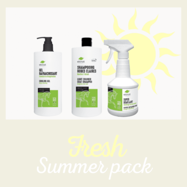 Summer pack 12 : gel rafraîchissant - shampooing robes claires - super démêlant