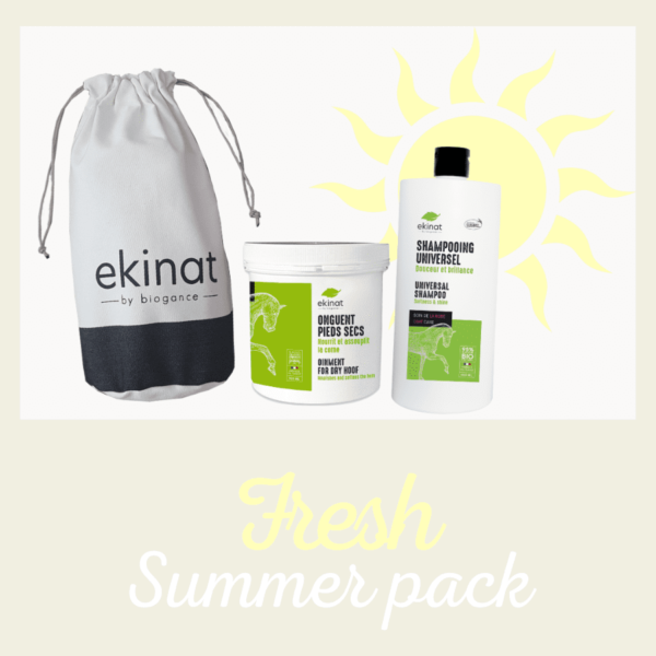 Summer pack 4 : pochon - shampooing universel - onguent pieds secs
